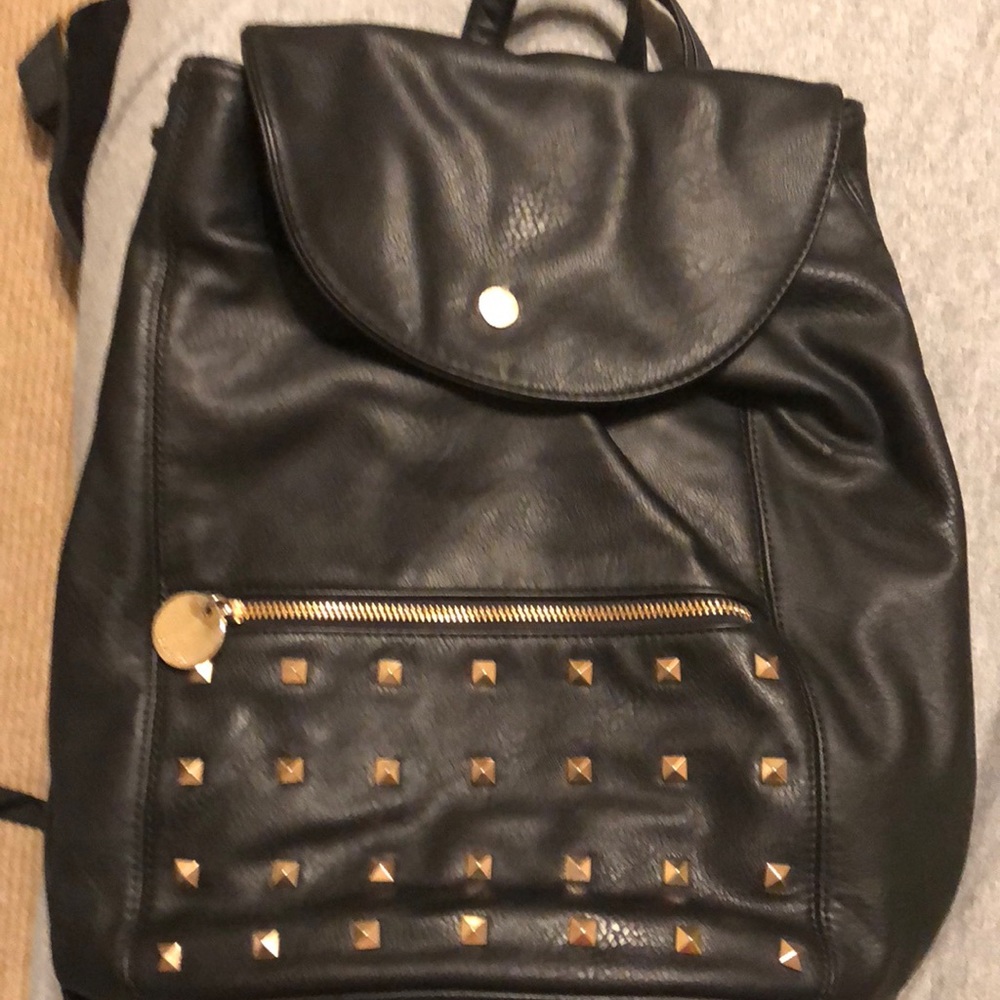 Black Studded Backpack